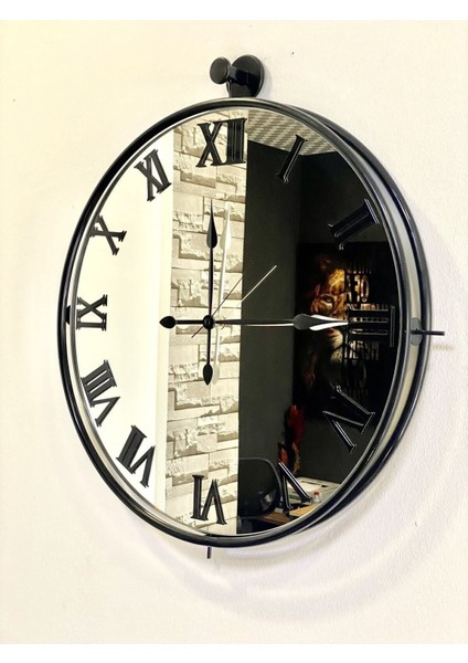 Duvar Saati Tinatti Black Saat Aynalı Duvar Saati Dekoratif Saat fiyatları