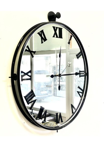 Duvar Saati Tinatti Black Saat Aynalı Duvar Saati Dekoratif Saat indirimleri