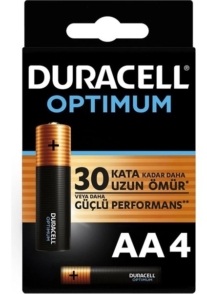 Duracell Optımum MX1500 1.5V Alkalın Aa Kalem Pil 4lü Paket modelleri