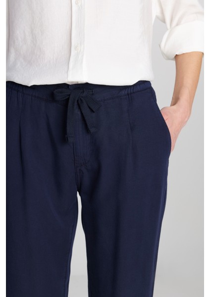 Regular Fit Normal Kesim Normal Bel Düz Paça Yumuşak Dokulu Lacivert Pantolon indirimleri