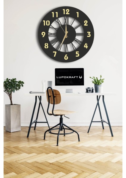 Dekoratif Gold Aynalı Duvar Saati 50X50CM + Yaşam Ağacı Tablo
