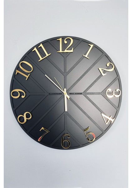 - Diagonal Lines - Siyah & Gold - 50CM Duvar Saati fiyatları