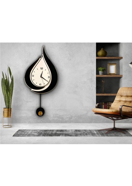 Retro Dmr Damla Model Sarkaçlı Saat,ahşap Duvar Saati, Duvar Saati, Ahşap Saat, Wooden Wall Clock A fiyatları