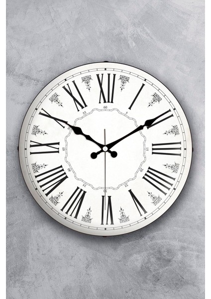 Dekoratif Gerçek Cam Bombe Sessiz Mekanizma Duvar Saati 36 Cm.