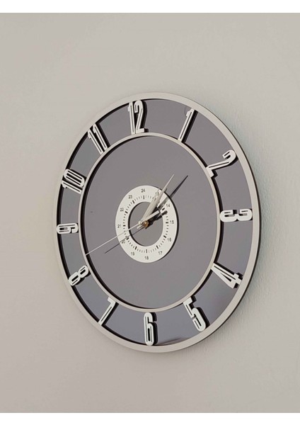 Dekoratif Cam Gerçek Ayna Duvar Saati 40CM fırsatları