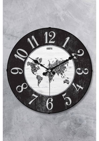 Dekoratif Gerçek Cam Bombe Sessiz Mekanizma Duvar Saati 36 cm