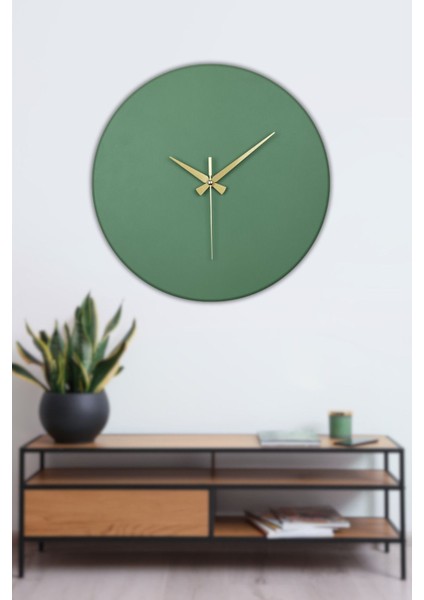 Round Model Modern Metal Sıvama Akar Sessiz Mekanizmalı Duvar Saati (40*40 Cm)