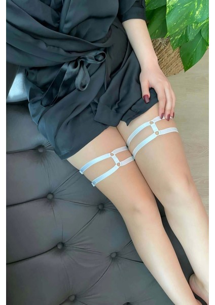 Beyaz Elastik Bacak Bandı - BRF54