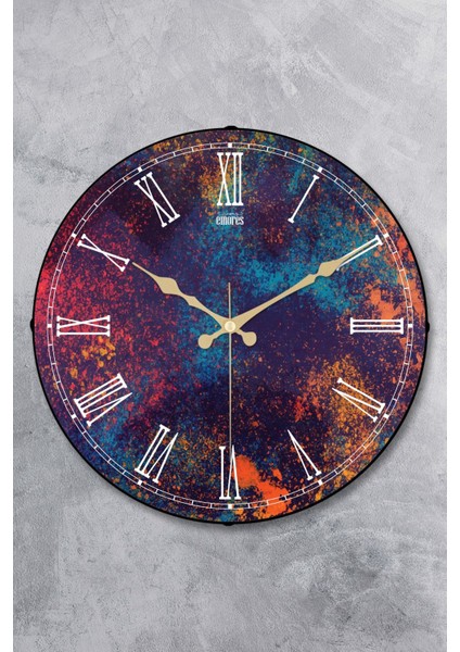 Gerçek Bombe Cam Akar Saniye Sessiz Mekanizma Dekoratif Duvar Saati 36 cm