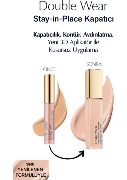 Kapatıcı - Double Wear Stay-in-Place Concealer - Renk: 2W Light/Medium (Warm) 12ml