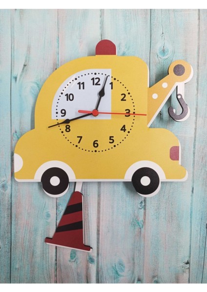 Sallanan Sarkaçlı Ahşap Araba Çocuk Odası Duvar Saati fiyatları