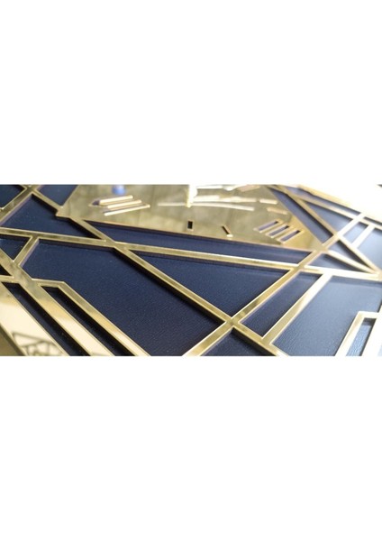 Roma Rakamlı Modern Klasik & Geometrik Tasarım Mdf Üzeri Gold Aynalı Pleksi 3lü Duvar Saat Seti modelleri