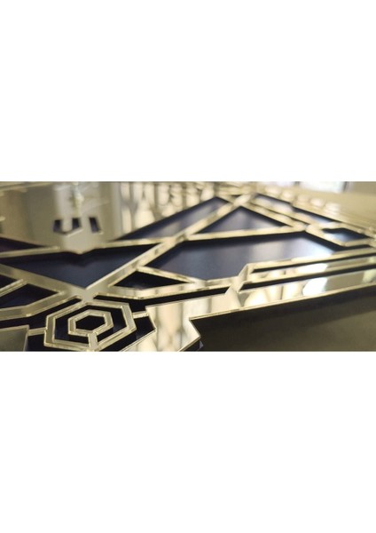 Roma Rakamlı Modern Klasik & Geometrik Tasarım Mdf Üzeri Gold Aynalı Pleksi 3lü Duvar Saat Seti fırsatları