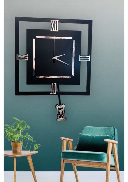 Ahşap Sarkaçlı Saat,sarkaçlı Pleksi Saat,duvar Saati, Wall Clock, Clock, Ahşap Saat