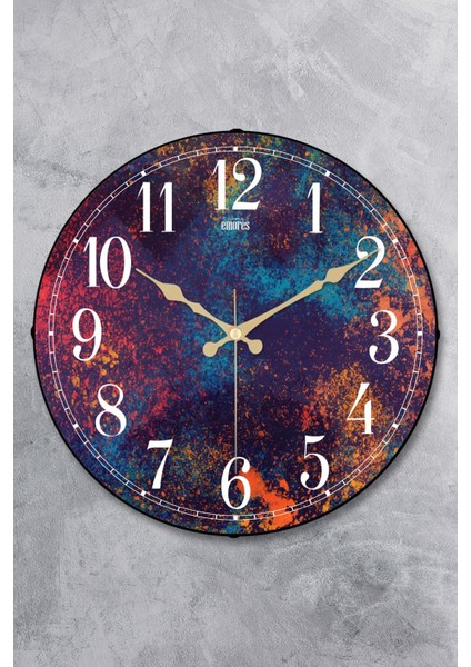 Dekoratif Gerçek Cam Bombe Sessiz Mekanizma Duvar Saati 36 cm