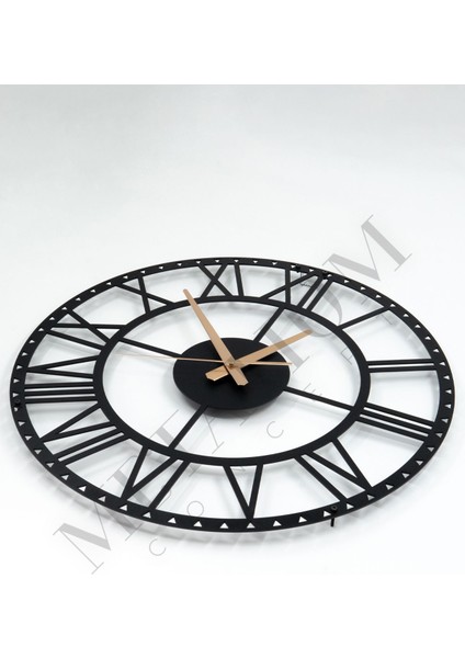 Dekoratif Roma Rakamlı Metal Duvar Saati 60X60CM modelleri