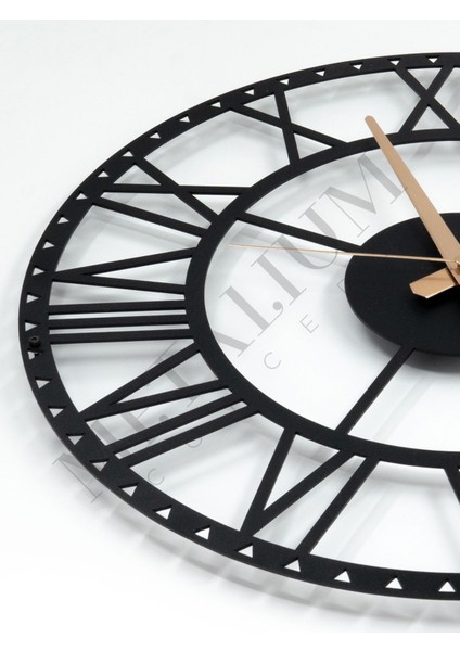 Dekoratif Roma Rakamlı Metal Duvar Saati 60X60CM fırsatları