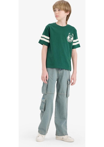 Erkek Çocuk NBA Milwaukee Bucks Bisiklet Yaka Kısa Kollu Tişört E4842A825SM fiyatları