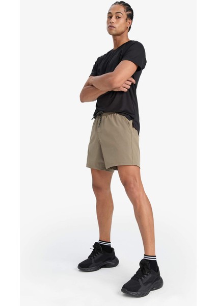 fit Baskılı Esnek Dokulu Kısa Boy Sporcu Deniz ŞORTU C5138AX25HS