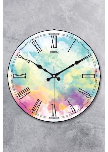 Gerçek Bombe Cam Akar Saniye Sessiz Mekanizma Dekoratif Duvar Saati 36 cm