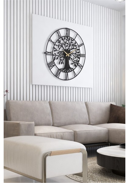Duvar Saati 41CM Sessiz Siyah Metal Kasa Modern Şık Tasarım-Vita Yeni Koleksiyon 41 Siyah Mds-41 modelleri