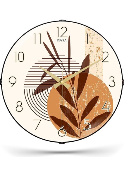 Muyika Autum Bombe Gerçek Cam Sessiz Mekanizma 36CM Duvar Saati Pds-36