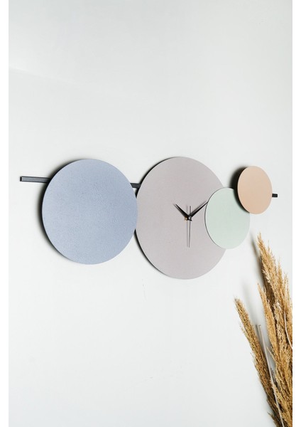 Muyika Maxico Metal 75-30CM Dekoratif Duvar Saati (Mavi-Lila-Yeşil-Kahve)) Mds-R fiyatları