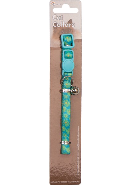 Klipsli Çiçek Baskılı Kedi Tasması 22-30cm