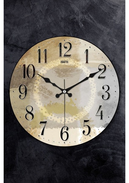 36 cm Dekoratif Gerçek Cam Bombe Sessiz Mekanizma Duvar Saati