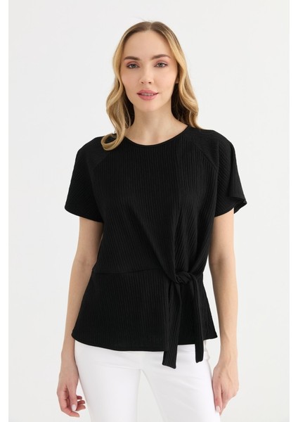 Önü Bağlamalı Bürümcük Bluz