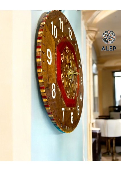 Sedef Işlemeli Ahşap Mozaik Duvar Saati (El Yapımı) fırsatları