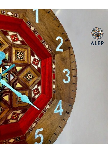 Sedef Işlemeli Ahşap Mozaik Duvar Saati (El Yapımı) indirimleri