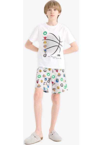 Erkek Çocuk NBA Current Teams Pijama Takımı Kısa Kollu Üst Şort E2700A825SM modelleri