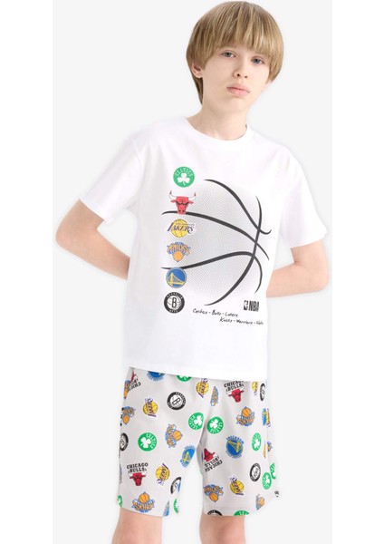 Erkek Çocuk NBA Current Teams Pijama Takımı Kısa Kollu Üst Şort E2700A825SM indirimleri
