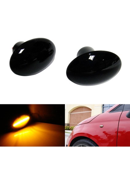 2 Adet LED Sabit Yan Ikaz Lambaları Dönüş Sinyali Flaşör Lambaları Abarth 500 Fiat 500 500C 500L 51823092 1607568 (Yurt Dışından) fiyatları