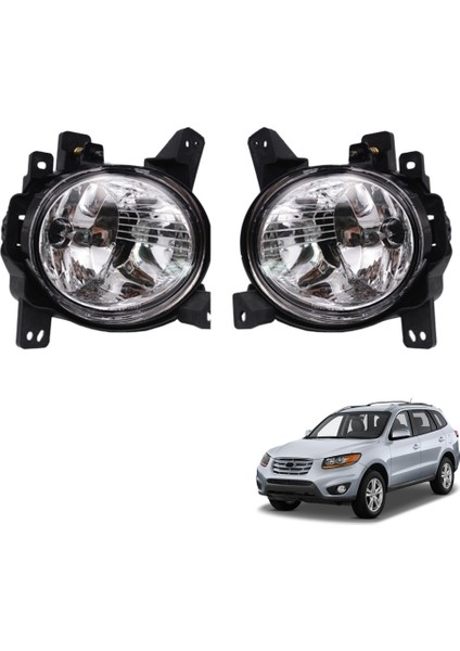 1 Çift Araba Ön Tampon Sis Farları Montajı Sürüş Lambası Sis Farı Hyundai Santa Fe 2011 2012 (Yurt Dışından) modelleri