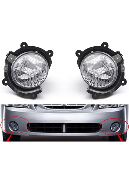 Araba Sol Ön Tampon Sis Farları Montajı Sürüş Lambası Sis Farı Izgarası Sinyal Lambası Ampullü Kia Cerato 2005 2006 (Yurt Dışından) modelleri