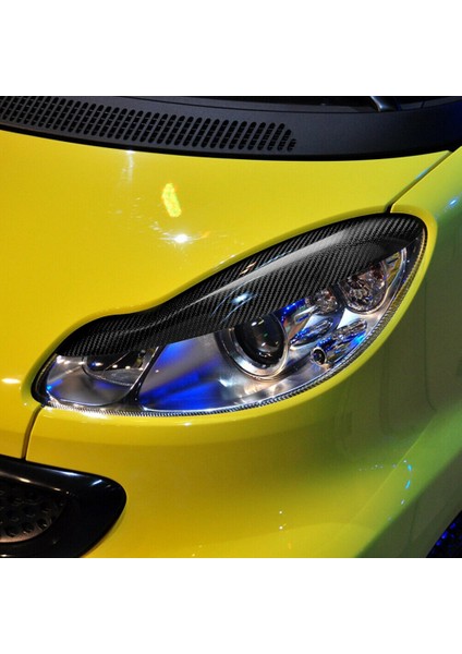 Araba Karbon Fiber Far Kaş Göz Kapağı Etiket Trim Mercedes-Benz Smart Fortwo W451 2007-2014 (Yurt Dışından) fırsatları