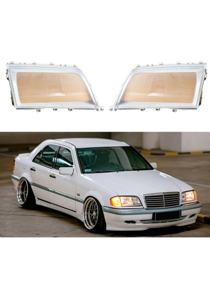 Araba Far Cam Çerçeve Kapak Aksesuarları Mercedes-Benz W202 1994-2004 2028201661 2028201561 (Yurt Dışından) fiyatları