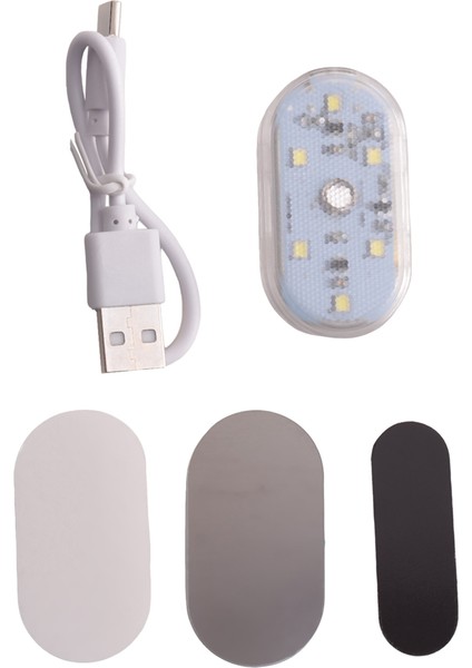 Araba Ortam Işığı Araba Iç Mekan Dokunmatik Sensör USB Şarj Aydınlatma Araba Okuma Işığı LED Ortam Işığı Beyaz (Yurt Dışından) fırsatları