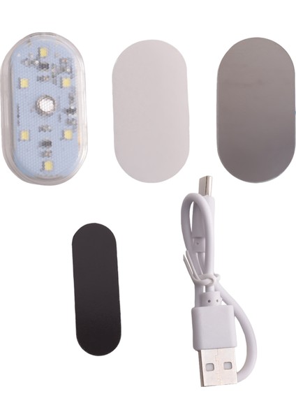 Araba Ortam Işığı Araba Iç Mekan Dokunmatik Sensör USB Şarj Aydınlatma Araba Okuma Işığı LED Ortam Işığı Beyaz (Yurt Dışından) indirimleri