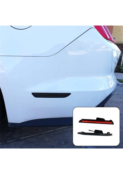 1 Çift Füme Lens Beyaz LED Arka Yan Işaret Lambası Ford-Mustang 2015-2022 Arka Tampon Yan Işaret Lambalarını Değiştirin (Yurt Dışından) fiyatları