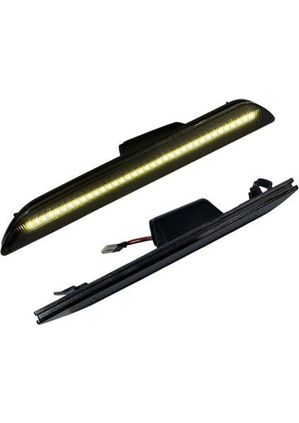 1 Çift Füme Lens Beyaz LED Arka Yan Işaret Lambası Ford-Mustang 2015-2022 Arka Tampon Yan Işaret Lambalarını Değiştirin (Yurt Dışından) fırsatları