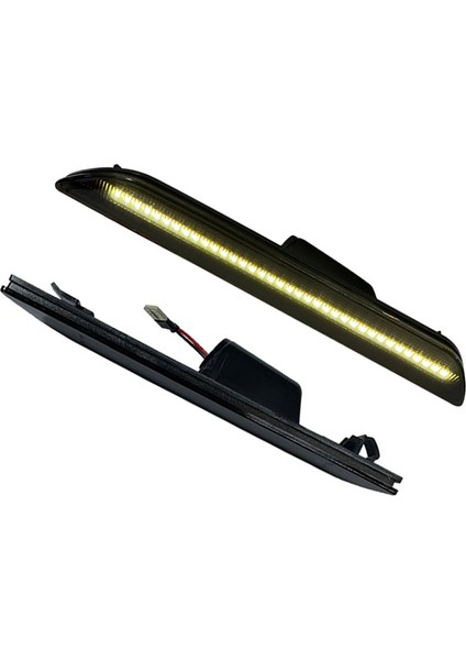 1 Çift Füme Lens Beyaz LED Arka Yan Işaret Lambası Ford-Mustang 2015-2022 Arka Tampon Yan Işaret Lambalarını Değiştirin (Yurt Dışından) indirimleri