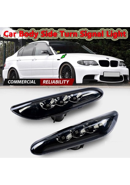 Çift Araba Yan Dönüş Sinyal Lambası Sinyal Lambası Dinamik LED Işaret Lambası Bmw E90 E91 E92 E60 E87 E82 E46 Z4 (Yurt Dışından)