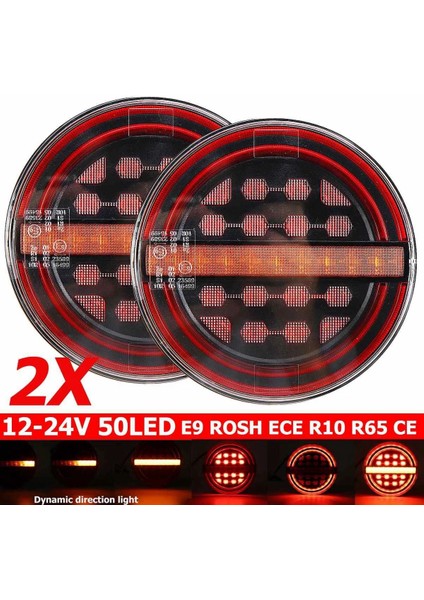 2 Adet 5.3 Inç Yuvarlak LED Kamyon Römork Işığı Arka Işık Fren Drl Akış Dönüş Sinyal Lambası Araba Gemiler Van Tekne Karavan Kamyonet (Yurt Dışından) fiyatları