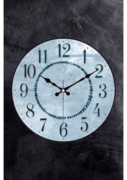 Gerçek Bombe Cam Akar Saniye Sessiz Mekanizma Dekoratif Duvar Saati 36 cm