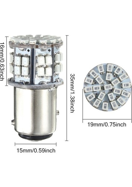 Kırmızı 1157 BAY15D 50SMD 1206 6000K 5W 12V LED Işık Araba Kuyruk Durdurucu Fren Lambası Ampulü (Yurt Dışından) indirimleri
