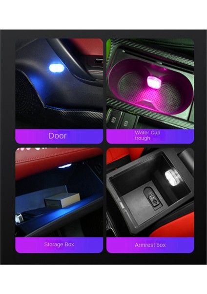 Araba Ortam Işığı Araba Iç Mekan Dokunmatik Sensör USB Şarj Aydınlatma Araba Okuma Işığı LED Ortam Işığı Buz Mavisi (Yurt Dışından) fırsatları