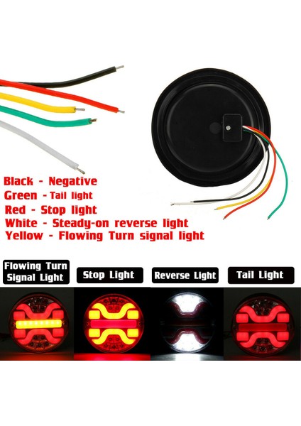 4x 42 LED Arka Yuvarlak Hamburger Arka Lambası Işıkları Kamyonet Araba Van Römork (Yurt Dışından) modelleri
